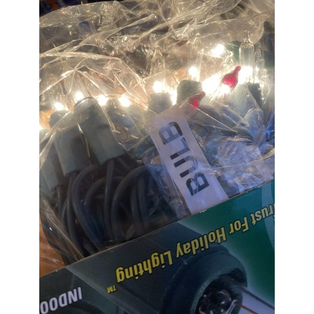 2 Boxes GE Merry Midget 100 White Miniature String Light Set 24.7' New Old Stock